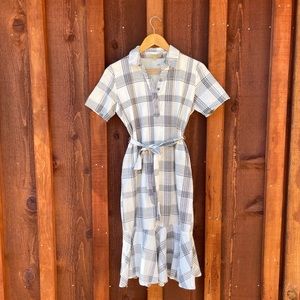 Roolee Plaid Midi Dress